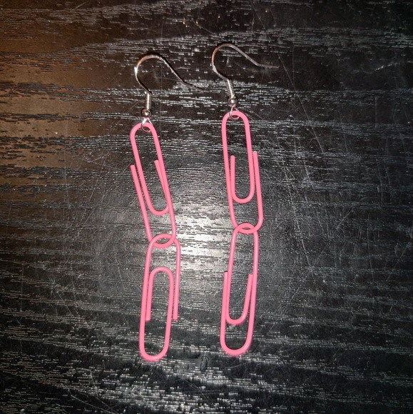 NEW Cute Paper Clip Dangle Drop Office Work Art Class Teacher Secretary School - Picture 3 of 5